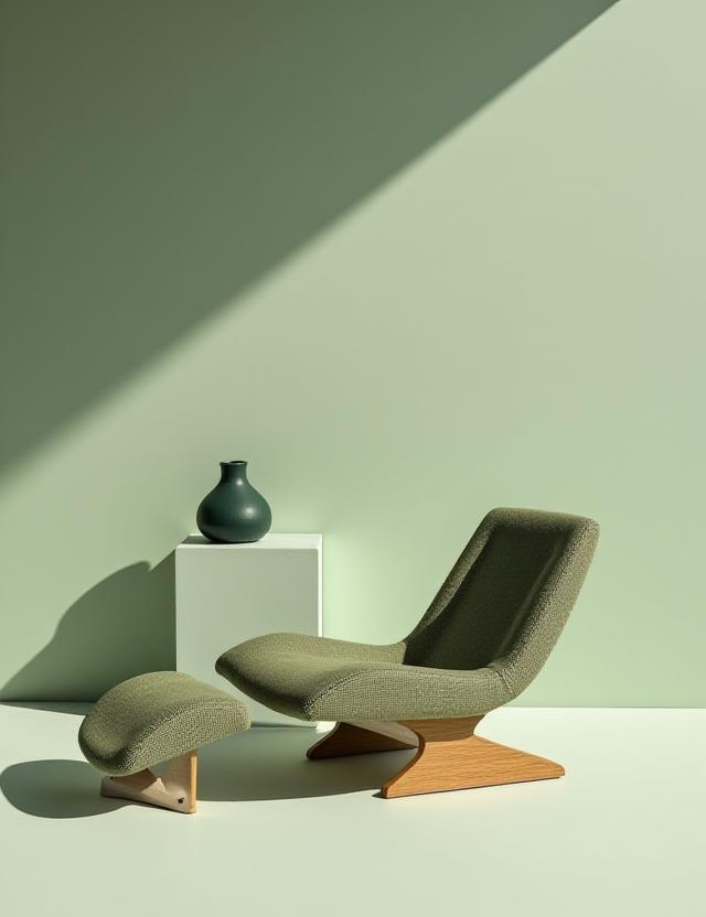Artistic shot of home furniture and decor essentials